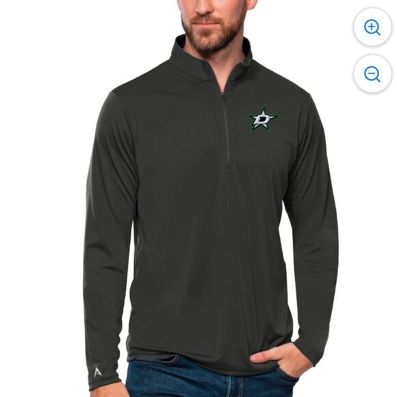 Take 50% OFF- Antigua Men’s Charcoal Dallas Star Tribute Pullover Top, Size-2XL - Picture 1 of 10